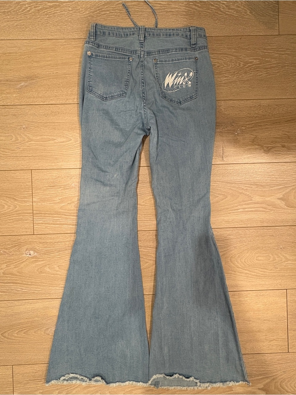 Dolls Kill x Winx Club Lace Up Stars Of Bliss Flare Jeans Size M - Picture 3 of 13